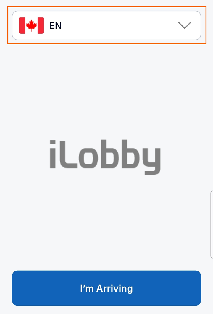 Screenshot showing the language menu highlighted.