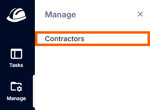 Screenshot of the "Contractors" option highlighted.