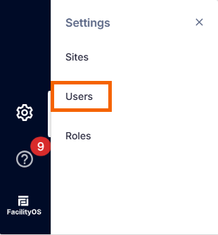 Screenshot showing the "Users" setting highlighted.