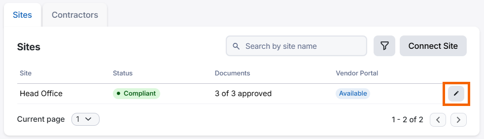 Screenshot showing the edit icon highlighted.