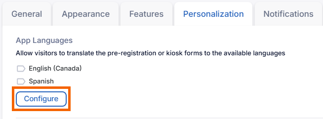 Screenshot showing the configure button highlighted.