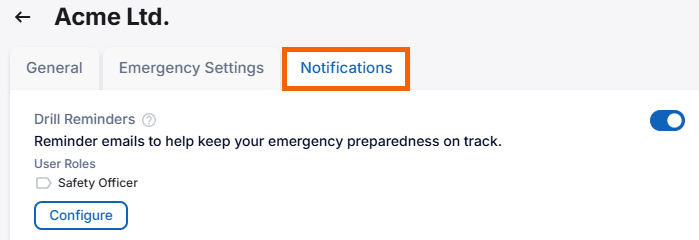 Screenshot showing the "Notifications" tab highlighted.