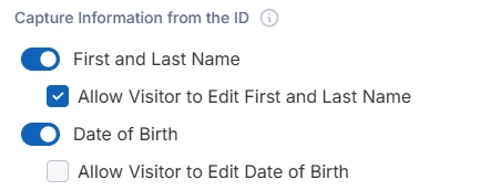 Screenshot showing the Allow Visitor to Edit option selected for a field.
